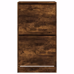 vidaXL Shoe Cabinet with 4 Flip-Drawers Shoe Storage Shelf Shoe Rack Cupboard - smoked oak, 60 x 42 x 108 cm - Additional view 5
