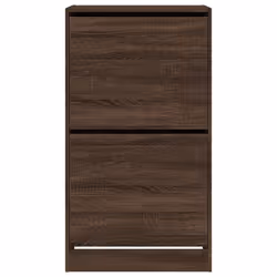 vidaXL Shoe Cabinet with 4 Flip-Drawers Shoe Storage Shelf Shoe Rack Cupboard - brown oak, 60 x 42 x 108 cm - Additional view 5
