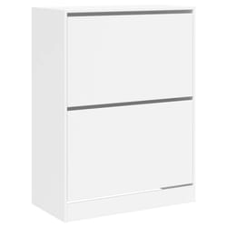 vidaXL Shoe Cabinet with 4 Flip-Drawers Shoe Storage Shelf Shoe Rack Cupboard - white, 80 x 42 x 108 cm