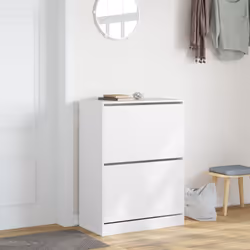vidaXL Shoe Cabinet with 4 Flip-Drawers Shoe Storage Shelf Shoe Rack Cupboard - white, 80 x 42 x 108 cm
