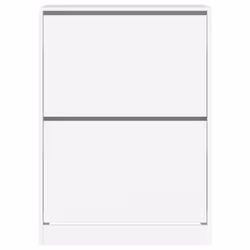 vidaXL Shoe Cabinet with 4 Flip-Drawers Shoe Storage Shelf Shoe Rack Cupboard - white, 80 x 42 x 108 cm - Additional view 5