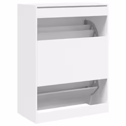 vidaXL Shoe Cabinet with 4 Flip-Drawers Shoe Storage Shelf Shoe Rack Cupboard - white, 80 x 42 x 108 cm - Additional view 7