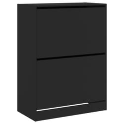 vidaXL Shoe Cabinet with 4 Flip-Drawers Shoe Storage Shelf Shoe Rack Cupboard - black, 80 x 42 x 108 cm