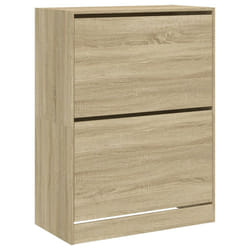 vidaXL Shoe Cabinet with 4 Flip-Drawers Shoe Storage Shelf Shoe Rack Cupboard - sonoma oak, 80 x 42 x 108 cm
