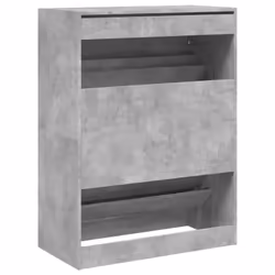 vidaXL Shoe Cabinet with 4 Flip-Drawers Shoe Storage Shelf Shoe Rack Cupboard - concrete grey, 80 x 42 x 108 cm - Additional view 7