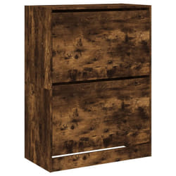 vidaXL Shoe Cabinet with 4 Flip-Drawers Shoe Storage Shelf Shoe Rack Cupboard - smoked oak, 80 x 42 x 108 cm