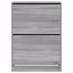 vidaXL Shoe Cabinet with 4 Flip-Drawers Shoe Storage Shelf Shoe Rack Cupboard - grey sonoma, 80 x 42 x 108 cm - Additional view 5
