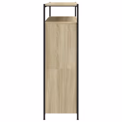 vidaXL Shoe Cabinet with 4 Flip-Drawers Shoe Storage Shelf Rack Grey Sonoma - sonoma oak, 100 x 34 x 112 cm - Additional view 6