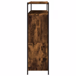 vidaXL Shoe Cabinet with 4 Flip-Drawers Shoe Storage Shelf Rack Smoked Oak - Additional view 6
