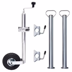 vidaXL Trailer Jockey Wheel Trailer Stabiliser Jockey Wheel Clamp Chock Block - 6 pcs