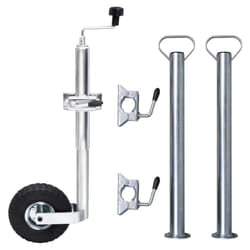 vidaXL Trailer Jockey Wheel Trailer Stabiliser Jockey Wheel Clamp Chock Block - 6 pcs