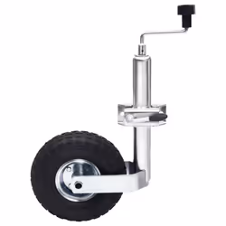 vidaXL Jockey Wheel 48 mm with 1 Split Clamp & Wheel Chocks Trailer Horse Box