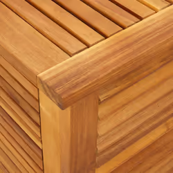 vidaXL Garden Storage Box with Louver Outdoor Storage Box Solid Wood Acacia - Additional view 7