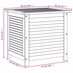 vidaXL Garden Storage Box with Louver Outdoor Storage Box Solid Wood Acacia - Additional view 9