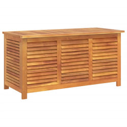 vidaXL Garden Storage Box with Louver Outdoor Storage Box Solid Wood Acacia - 113 x 50 x 56 cm