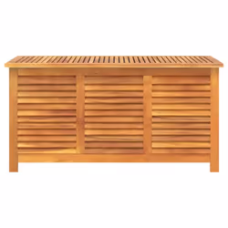 vidaXL Garden Storage Box with Louver Outdoor Storage Box Solid Wood Acacia - 113 x 50 x 56 cm - Additional view 4