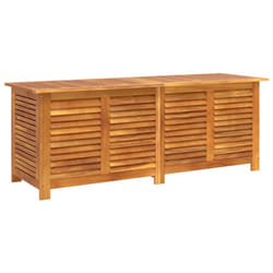 vidaXL Garden Storage Box with Louver Outdoor Storage Box Solid Wood Acacia - 150 x 50 x 56 cm