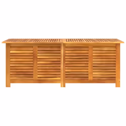 vidaXL Garden Storage Box with Louver Outdoor Storage Box Solid Wood Acacia - 150 x 50 x 56 cm - Additional view 4
