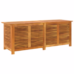 vidaXL Garden Storage Box with Louver Outdoor Storage Box Solid Wood Acacia - 150 x 50 x 56 cm - Additional view 6