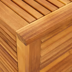 vidaXL Garden Storage Box with Louver Outdoor Storage Box Solid Wood Acacia - 150 x 50 x 56 cm - Additional view 7