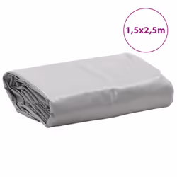vidaXL Tarpaulin Cover Ground Sheet Outdoor Waterproof Camping Tarp Cover - grey, 1.5 x 2.5 m