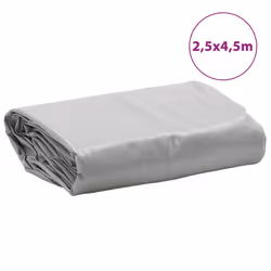 vidaXL Tarpaulin Cover Ground Sheet Outdoor Waterproof Camping Tarp Cover - grey, 2.5 x 4.5 m