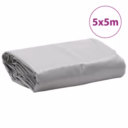 vidaXL Tarpaulin Cover Ground Sheet Outdoor Waterproof Camping Tarp Cover - grey, 5 x 5 m - Additional view 3