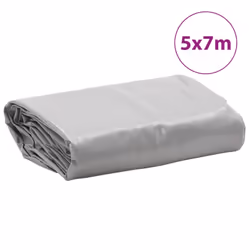 vidaXL Tarpaulin Cover Ground Sheet Outdoor Waterproof Camping Tarp Cover - grey, 5 x 7 m - Additional view 3