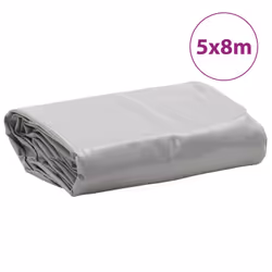 vidaXL Tarpaulin Cover Ground Sheet Outdoor Waterproof Camping Tarp Cover - grey, 5 x 8 m - Additional view 7