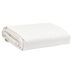 vidaXL Tarpaulin Cover Ground Sheet Outdoor Waterproof Camping Tarp Cover - white, 2.5 x 4.5 m