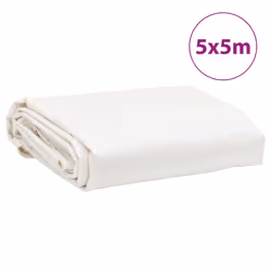 vidaXL Tarpaulin Cover Ground Sheet Outdoor Waterproof Camping Tarp Cover - white, 5 x 5 m - Additional view 3