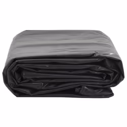 vidaXL Tarpaulin Cover Ground Sheet Outdoor Waterproof Camping Tarp Cover - black, 1 x 2.5 m