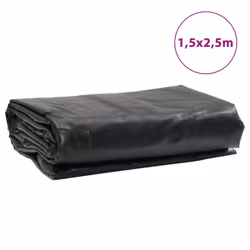 vidaXL Tarpaulin Cover Ground Sheet Outdoor Waterproof Camping Tarp Cover - black, 1.5 x 2.5 m