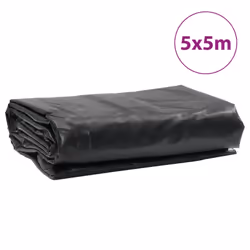 vidaXL Tarpaulin Cover Ground Sheet Outdoor Waterproof Camping Tarp Cover - black, 5 x 5 m