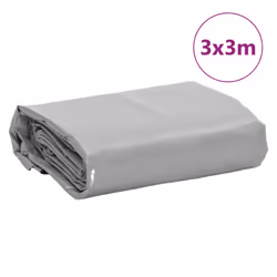 vidaXL Tarpaulin Cover Ground Sheet Waterproof Camping Tarp Grey 650 g/mÂ²