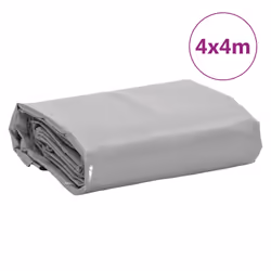 vidaXL Tarpaulin Cover Ground Sheet Waterproof Camping Tarp Grey 650 g/mÂ²