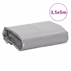 vidaXL Tarpaulin Cover Ground Sheet Waterproof Camping Tarp Grey 650 g/mÂ²
