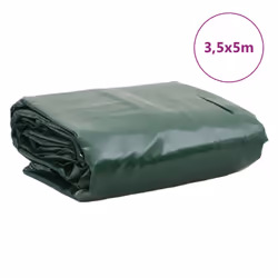 vidaXL Tarpaulin Cover Ground Sheet Waterproof Camping Tarp Green 650 g/mÂ² - Additional view 3