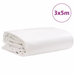 ) vidaXL Tarpaulin Cover Ground Sheet Outdoor Waterproof Camping Tarp Cover - white, 3 x 5 m (without eyelets - Additional view 8