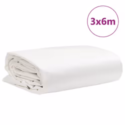 vidaXL Tarpaulin Cover Ground Sheet Waterproof Camping Tarp White 650 g/mÂ² - Additional view 3