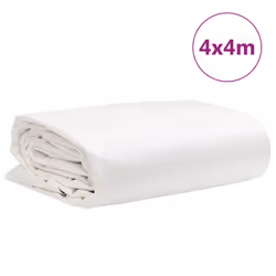 vidaXL Tarpaulin Cover Ground Sheet Waterproof Camping Tarp White 650 g/mÂ² - Additional view 8
