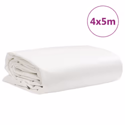 vidaXL Tarpaulin Cover Ground Sheet Waterproof Camping Tarp White 650 g/mÂ² - Additional view 3