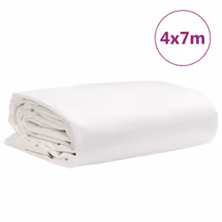 vidaXL Tarpaulin Cover Ground Sheet Waterproof Camping Tarp White 650 g/mÂ² - Additional view 3