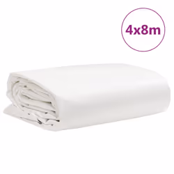 vidaXL Tarpaulin Cover Ground Sheet Waterproof Camping Tarp White 650 g/mÂ² - Additional view 8