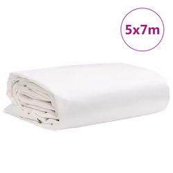 vidaXL Tarpaulin Cover Ground Sheet Waterproof Camping Tarp White 650 g/mÂ² - Additional view 8