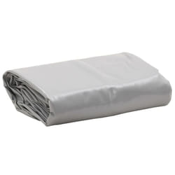 vidaXL Tarpaulin Cover Ground Sheet Outdoor Waterproof Camping Tarp Cover - grey, 2.4 m
