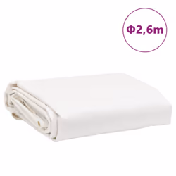 vidaXL Tarpaulin Cover Ground Sheet Waterproof Camping Tarp White 650 g/mÂ² - Additional view 3