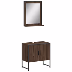 VidaXL 3214338, Brown, Wood, Steel, 600 mm, 330 mm, 600 mm, 2 pc(s)