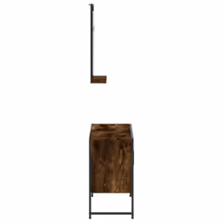 vidaXL Bathroom Cabinet Set 2 Piece Sink Cabinet Smoked Oak Engineered Wood - Additional view 6