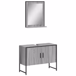VidaXL 3214342, Grey, Oak, Wood, Steel, 500 mm, 120 mm, 600 mm, 2 pc(s)